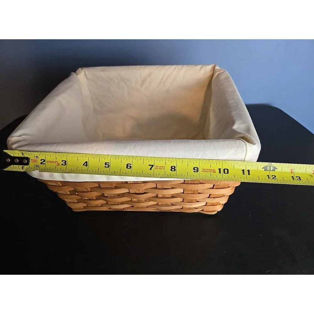 Woven‎ Vanity Basket With Liner - Country Decor Kitchen Storage 12